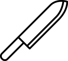 Kitchen Knife Sketch Drawing Svg, Free Vectors File